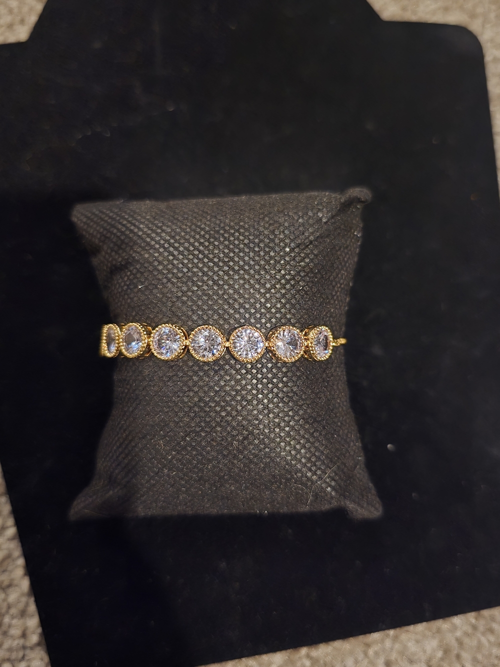Gold-Tone Crystal Circle Bracelet - Women's Jewelry